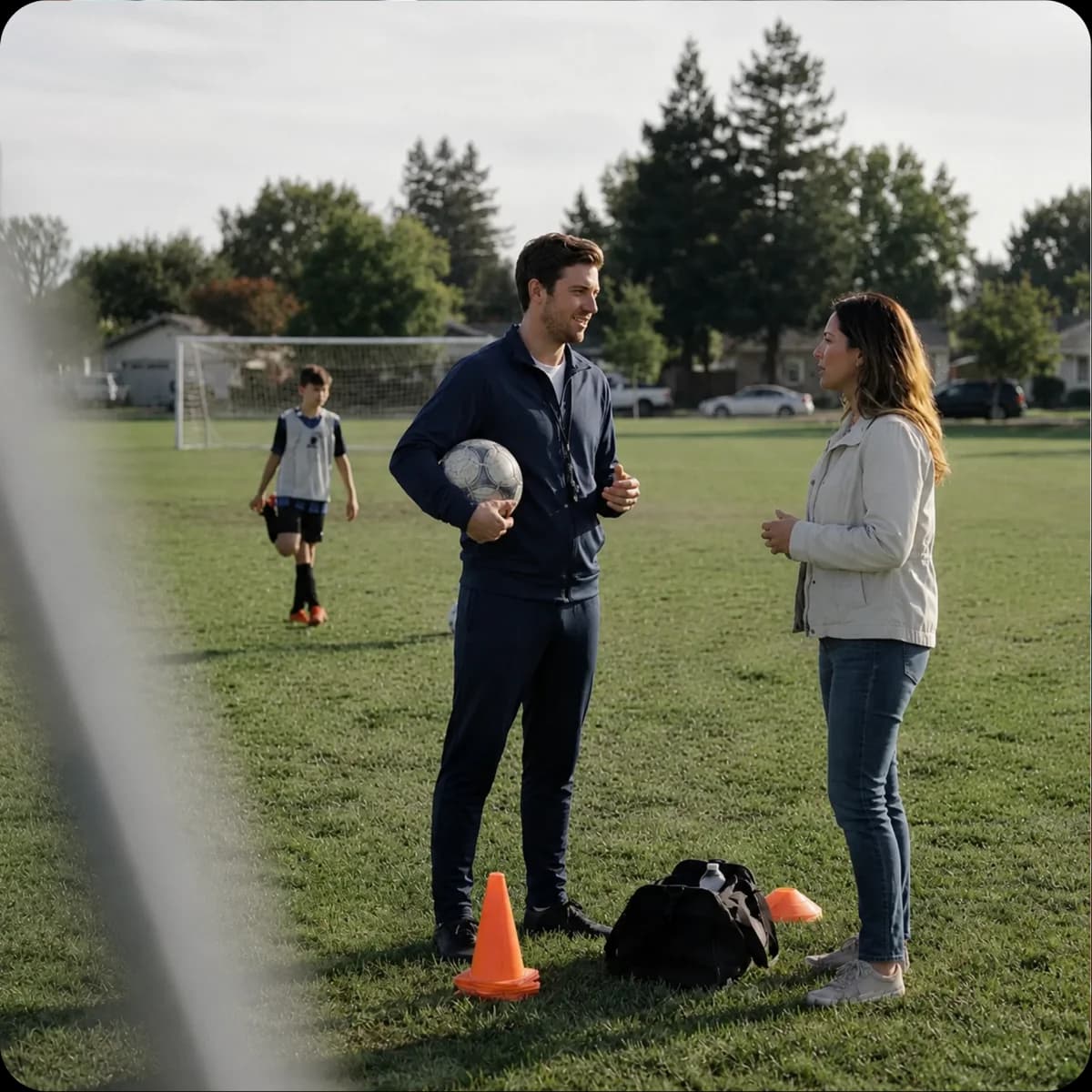 Coach reviewing a training plan