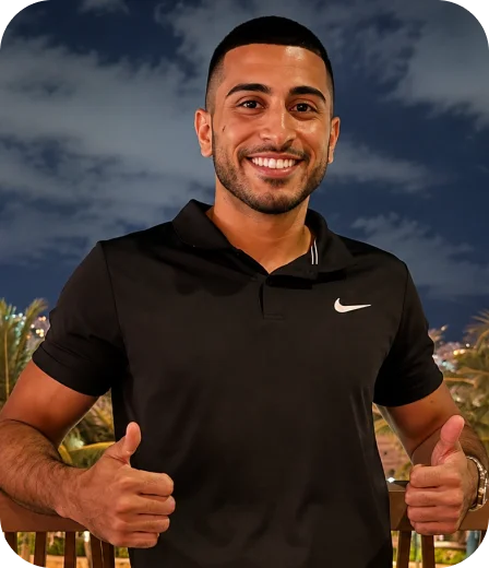 Smiling private sports coach