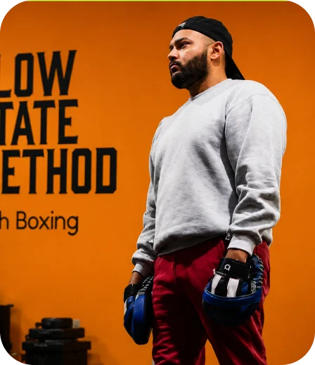 Boxing coach in the gym